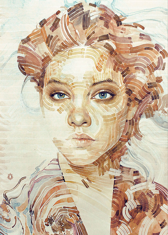 Woodmood - Watercolor 100x70cm